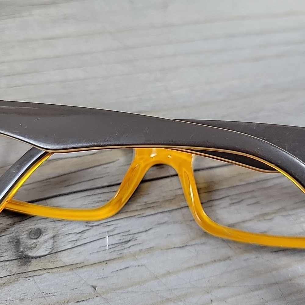 Ray-Ban Jr RB‎ 1530 3588 Brown Orange Rectangle Eyeglasses Frames 48-16 130 - Picture 10 of 11